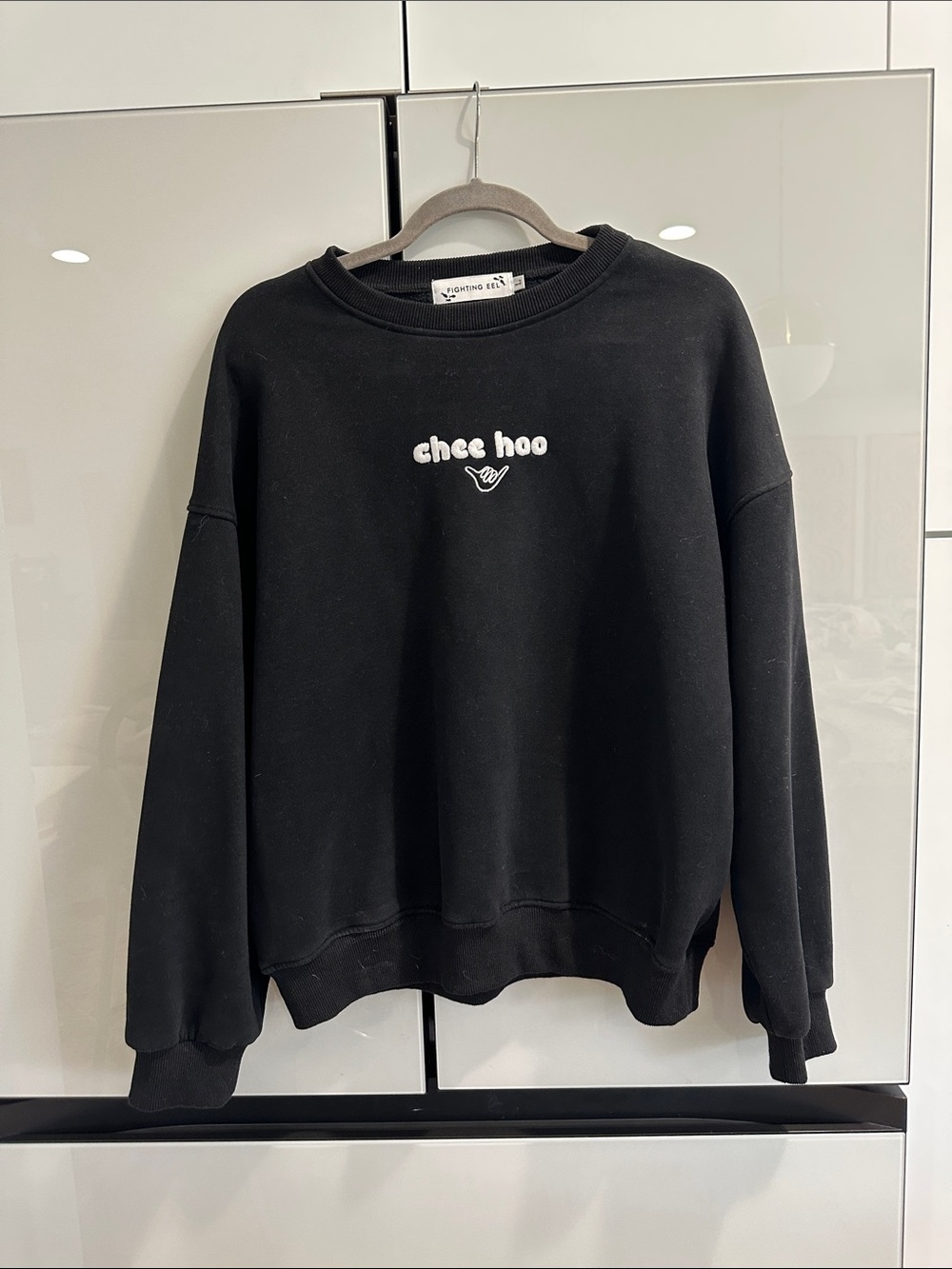 Fighting Eel Black Chee Hoo Shaka Crewneck Sweatshirt